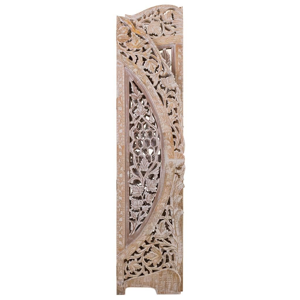 WANDERLUST DECO Biombo de Madera Artesanal marrón 38(x4) x2,5x180