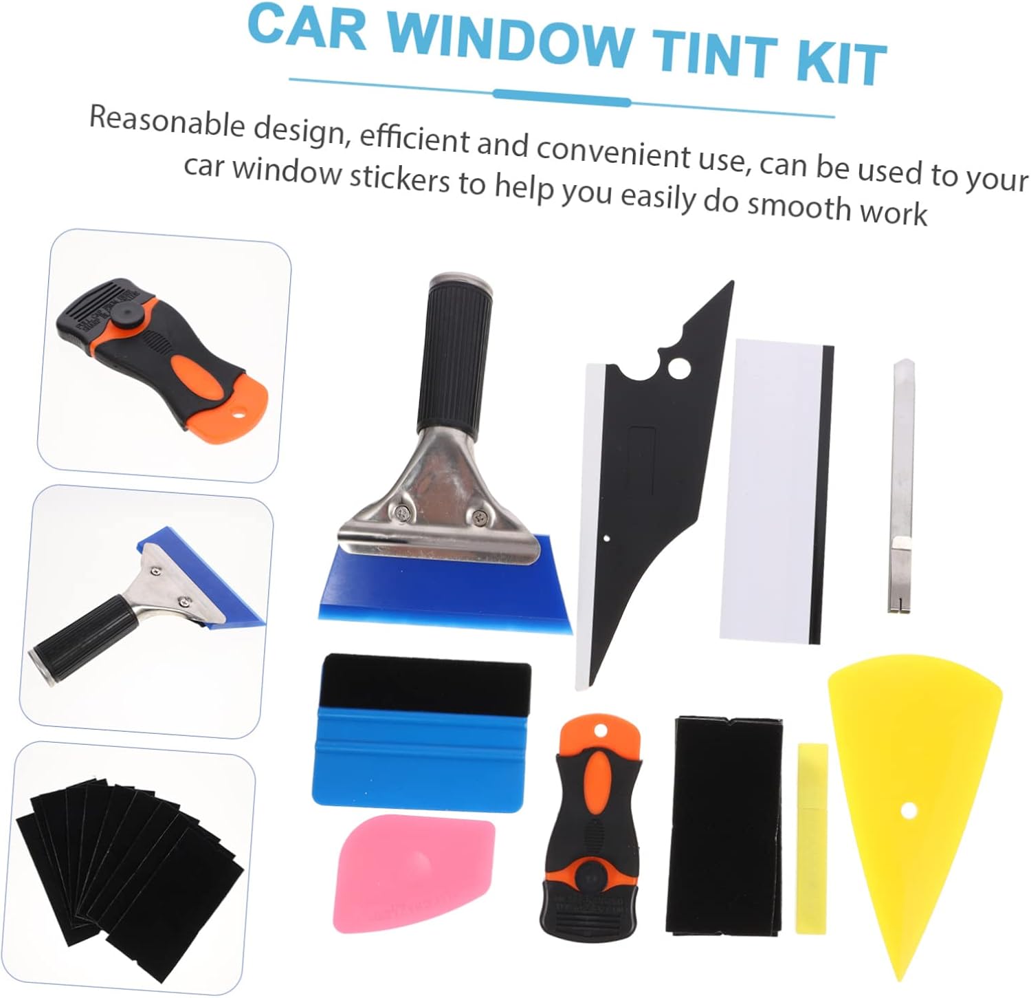Cabilock 10Pcs Window Tinting Tool Kit for Wrap Application Lightweight Car Film Installation Tools for Wall Decals Solar Film and More