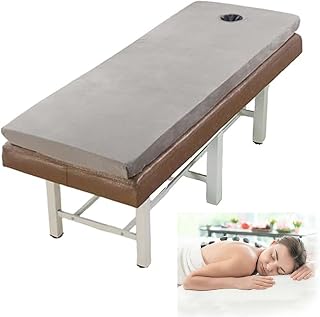 Cabeza Cuadrada/Redonda/Trapezoidal Masaje con Almohadilla De Cama De SPA Adorno De Cama De Pestañas con Banda Elástica Y Orificio para Respirar En La Cara Accesorios De (Size:80x190cm,Color:Gris S)