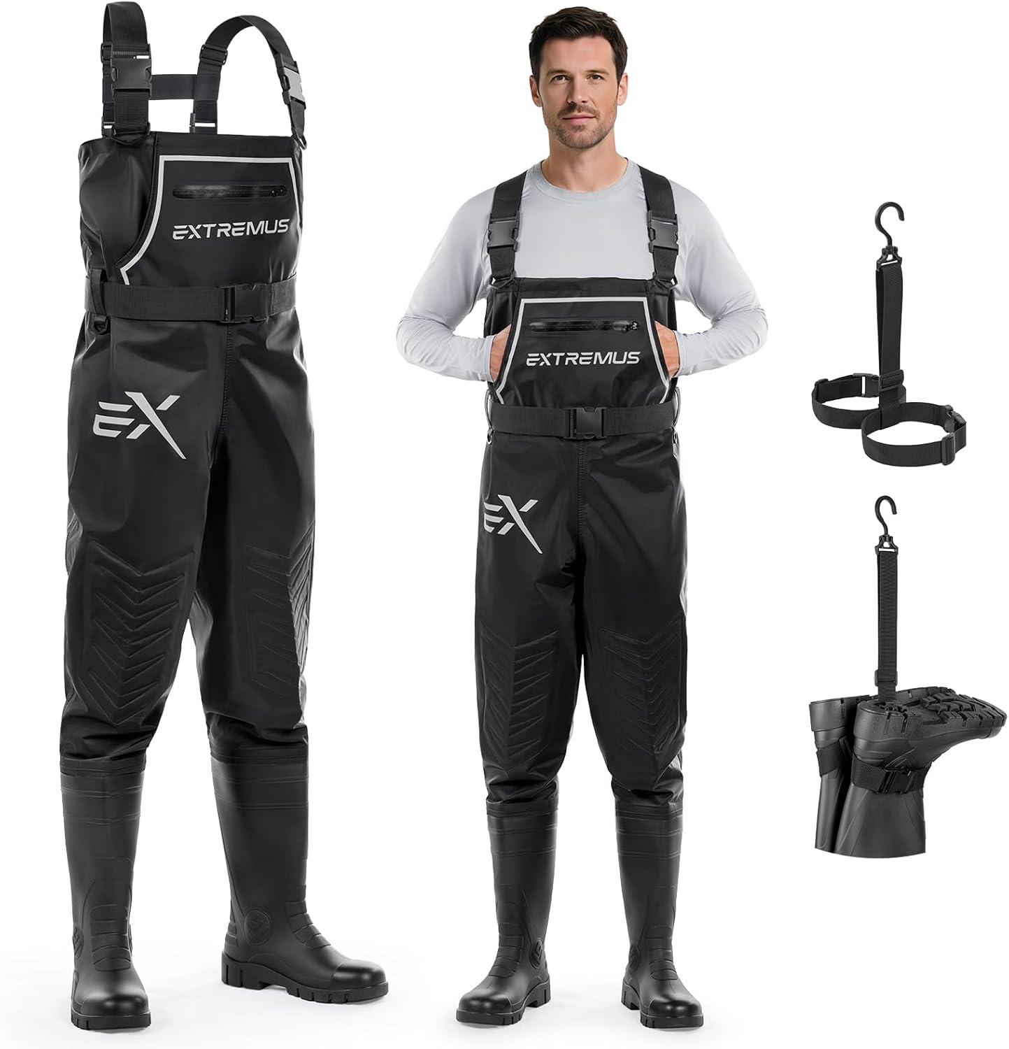 Extremus by KastKing MarshPro Hunting Waders for Men– Fishing Waders with Slip-Resistant Boots, Shock-Absorbing Insoles