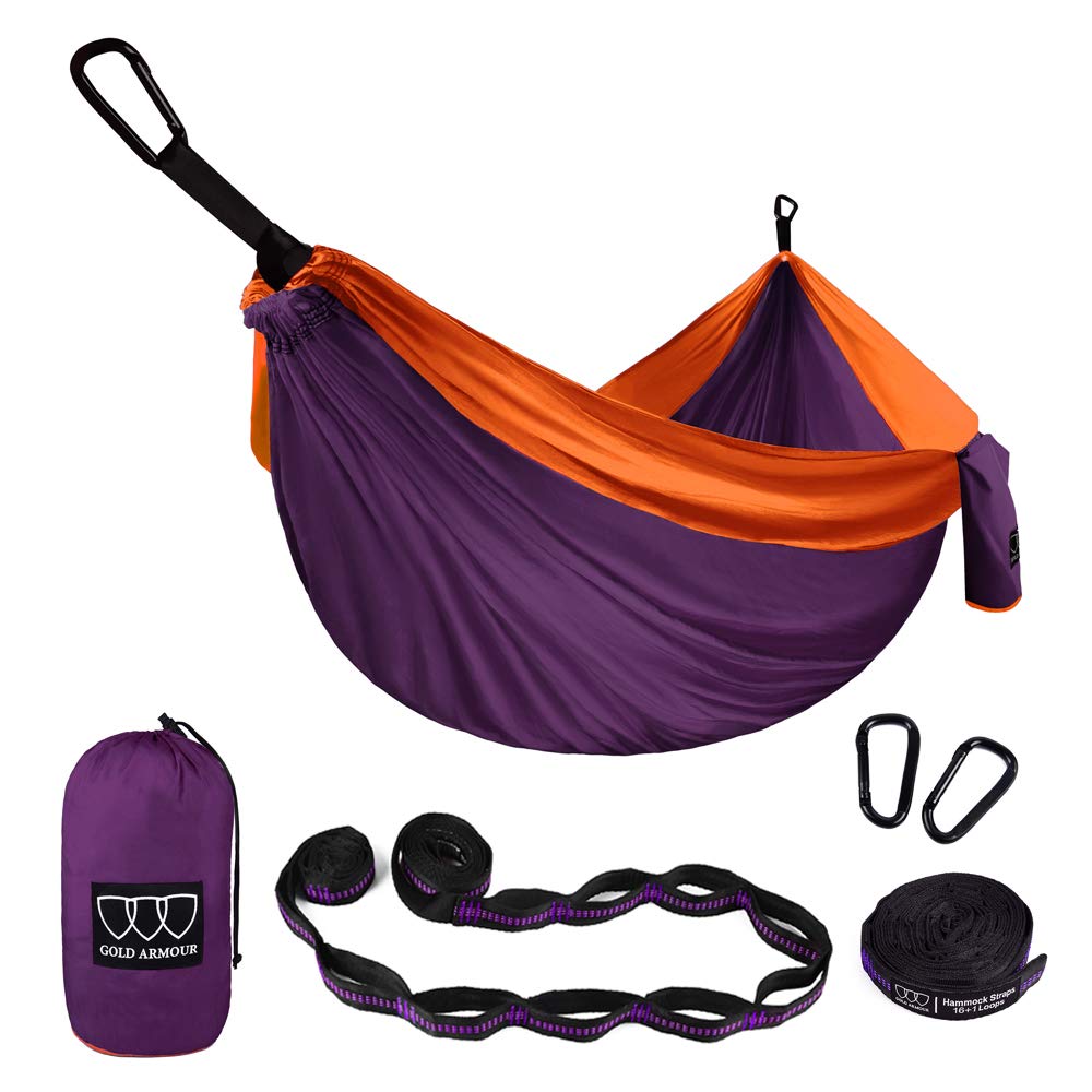 Rede Campismo Gold Armour Com Mosquiteiro - Dupla Nylon Leve 299x198cm