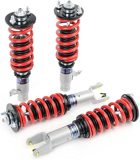 FAPO Coilover altura ajustável para Honda Civic 1992-2000 EG EH EJ EK, mola de bobina mono-tubo sobre choque, kit de redução (conjunto de 4)