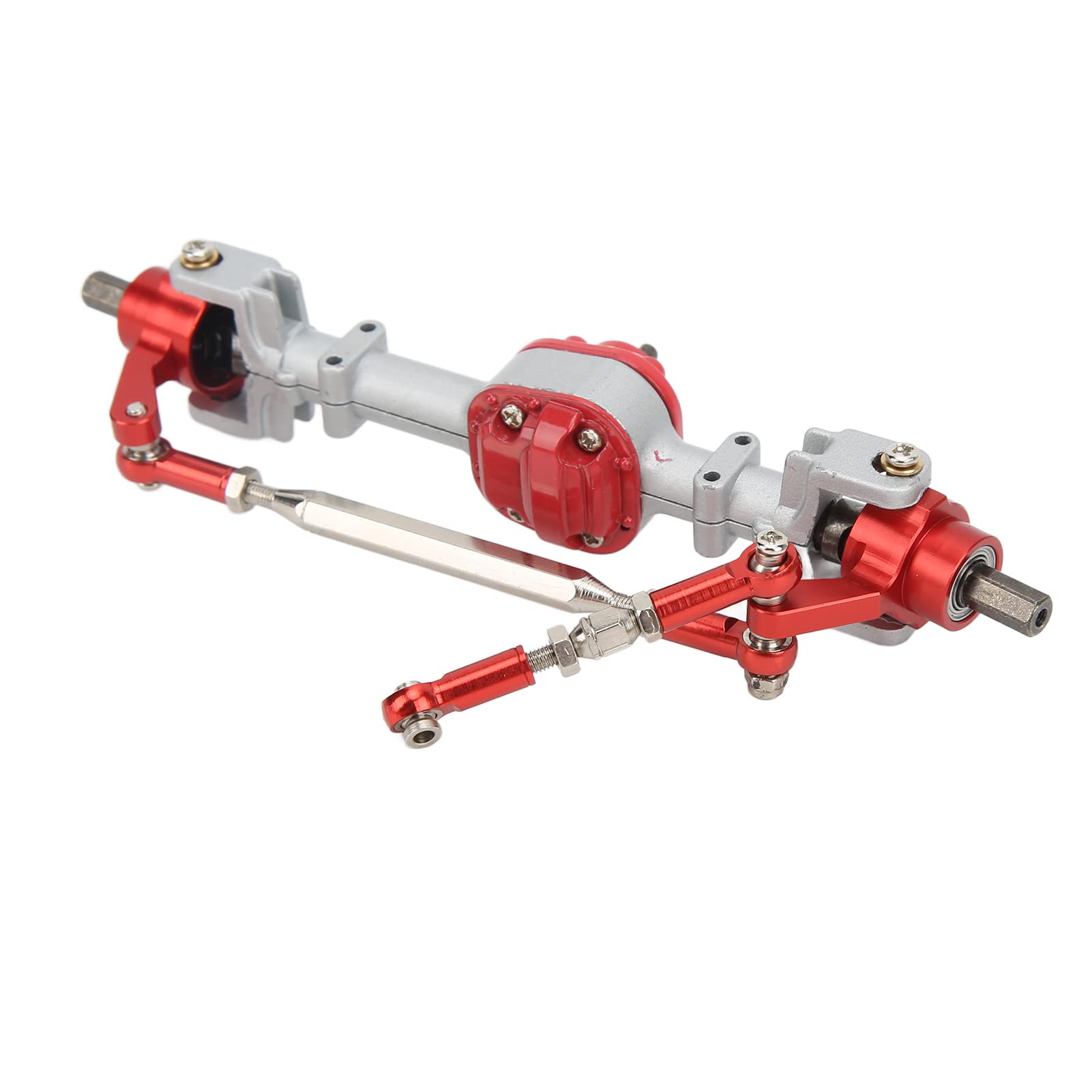 Zestaw metalowych osi samochodu RC Trwałe części do modernizacji do ciężarówki MN D90 D91 99S FJ45 1/12 RC (Silver Red)