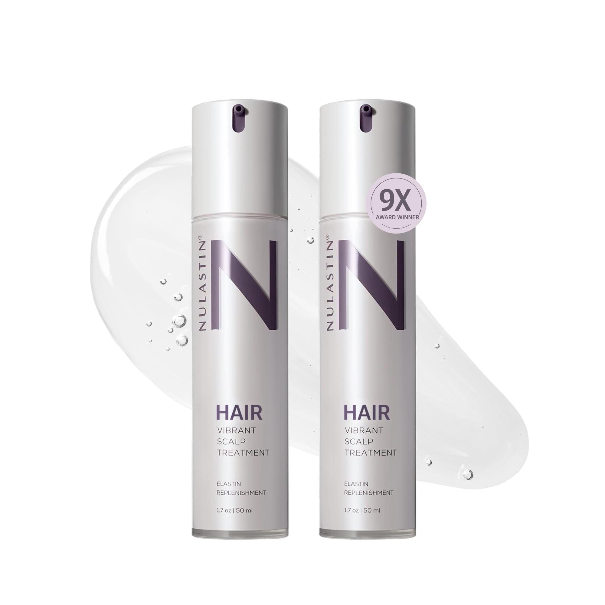 NULASTINHair Serum - HAIR Vibrant Scalp Treatment - Promote Scalp Care & Thicker Looking Volume in Thinning Hair - With Keratin & Peptides to Help Minimize Visible Shedding (2 Count, 1.7 Oz Each)