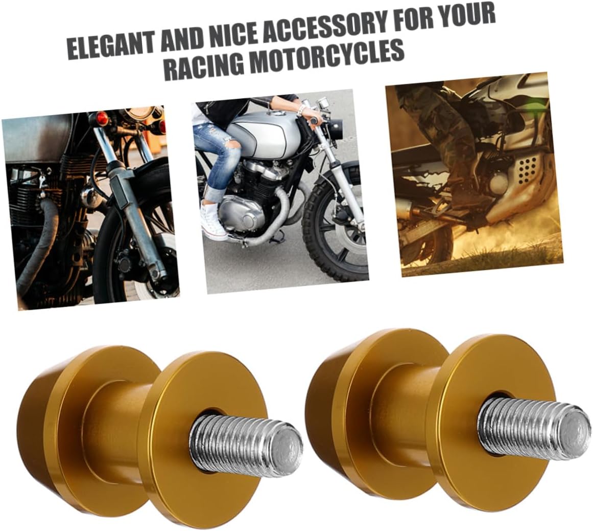 4pcs Motorcycle Swing Arm Spools Cnc Swingarm Screw Stand 8mm Universal Rear Stand Screws for Motorbike Swingarm Sliders Compatible with Most Motorcycles