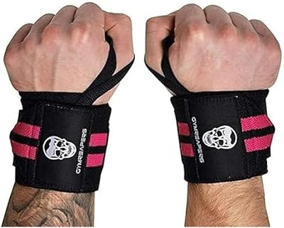 Gymreapers Weightlifting Wrist Wraps (Competition Quality) 18" Professional Quality Wrist Brace with Heavy Duty Thumb Loop - Best Support for Powerlifting