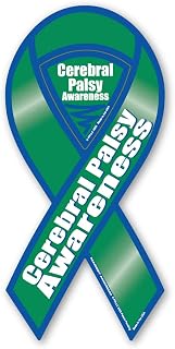 Cerebral Palsy Awareness 2-in-1 Ribbon Magnet by Magnet America Is 8" x 3.875" Made for Vehicles and Refrigerators