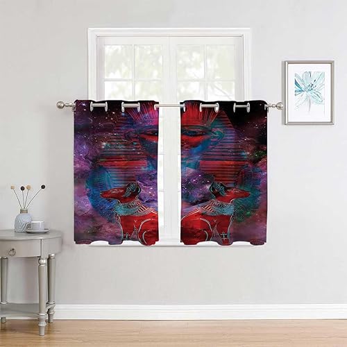 Miniatura 2 de Cortinas para Habitacion Astronomía - Cortinas opacas con ojales, 55 pulgadas de ancho por 45 pulgadas de largo, 2 paneles