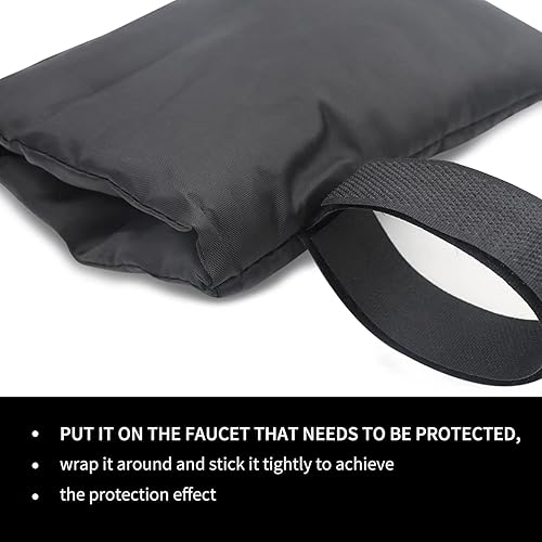 Miniatura 7 de Paquete de 2 fundas de grifo para invierno cubierta gruesa mejorada para grifo al aire libre para protección contra congelación calcetines de grifo