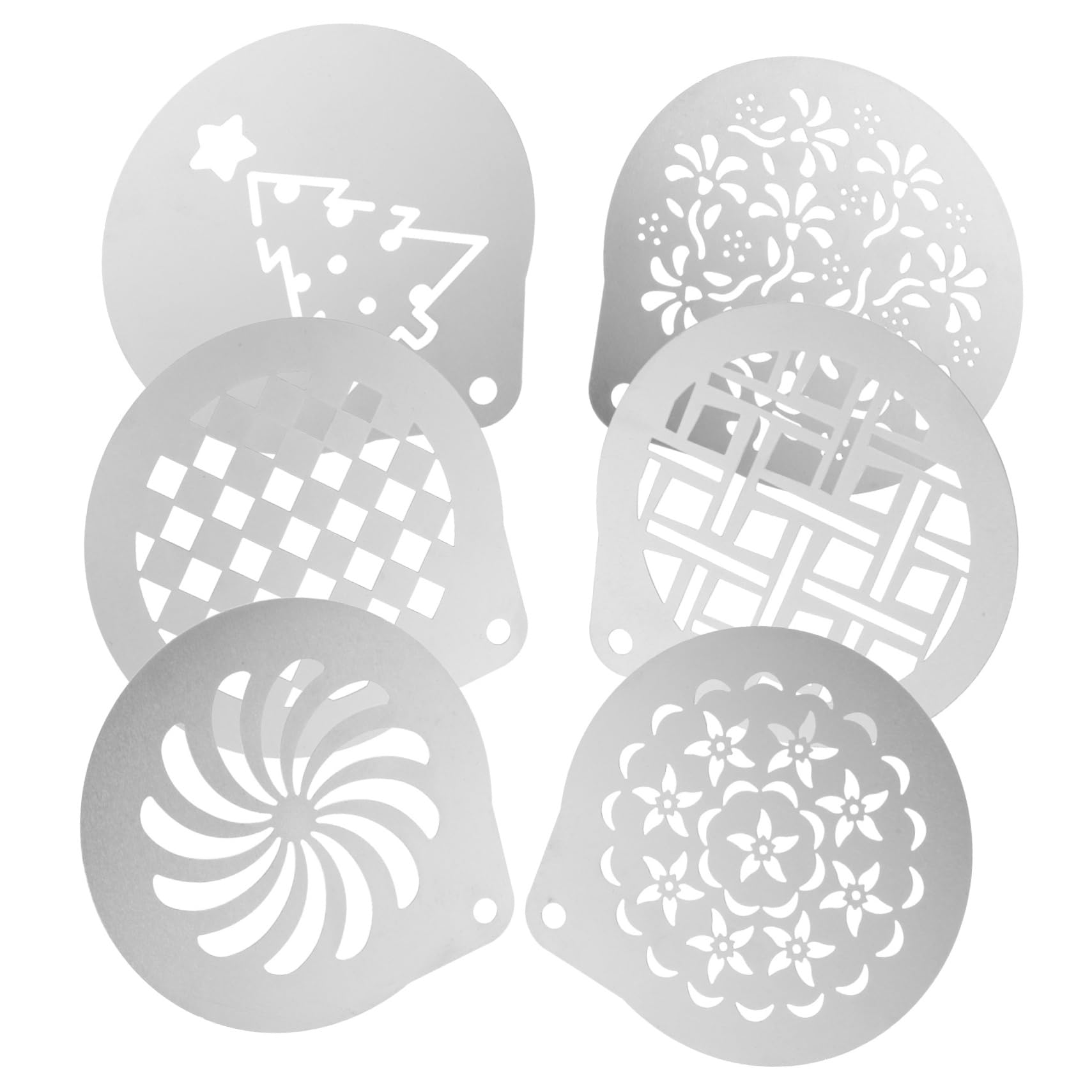 DECHOUS 3sets Stencil Per Inossidabile Per Decorazioni Cappuccino e Latte Art Facili e Usare Per e Del