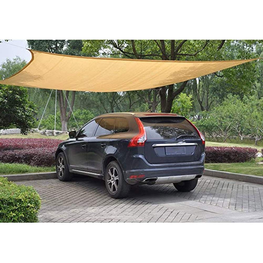 LYGBAOFUL Patio ogrodowe Yard Żagiel przeciwsłoneczny Baldachim 2x4 m Kolor piaskowy Oddychający materiał HDPE Blok UV Markiza przeciwsłoneczna z liną Niestandardowe