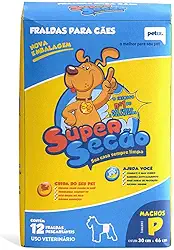 Fralda Descartável Super Secão para Cães Machos - Tamanho P