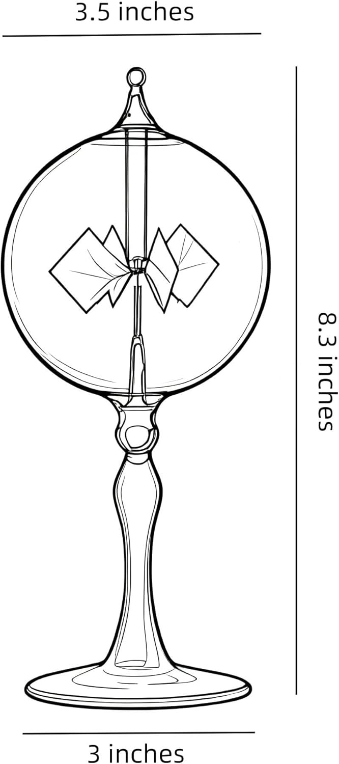 Large Solar Power Crookes Radiometer Gift Home Desk Decoration (Blue)