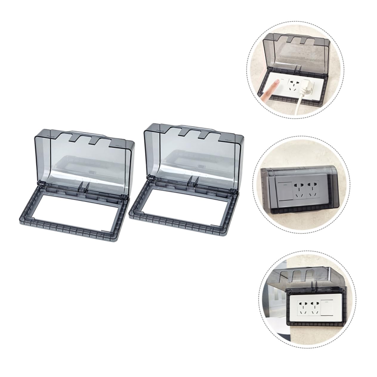Alipis 5 Set Prese Elettriche Da Esterno Da Protezione Per Scatole Elettriche Design Splash Per Giardino Cucina E Garage 2 Pezzi*5