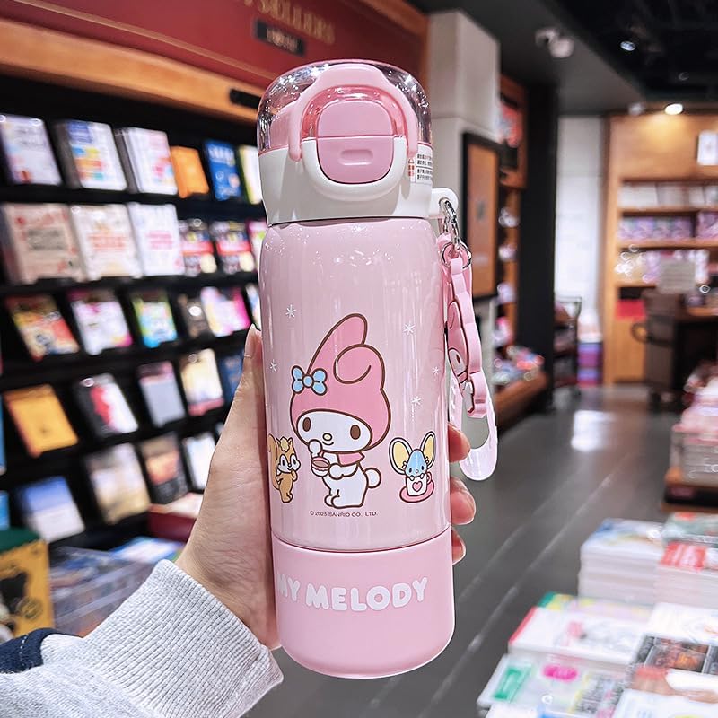 My Melody Stainless Steel Insulated Water Bottle (Spout & Straw) 380ml - Image 3