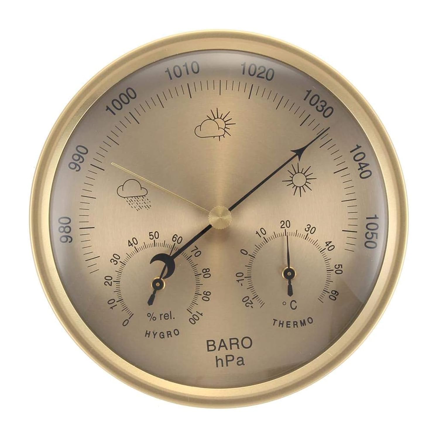 YTCYKJ Wall Hanging 3 in 1 Barometer Weather Station,132mm