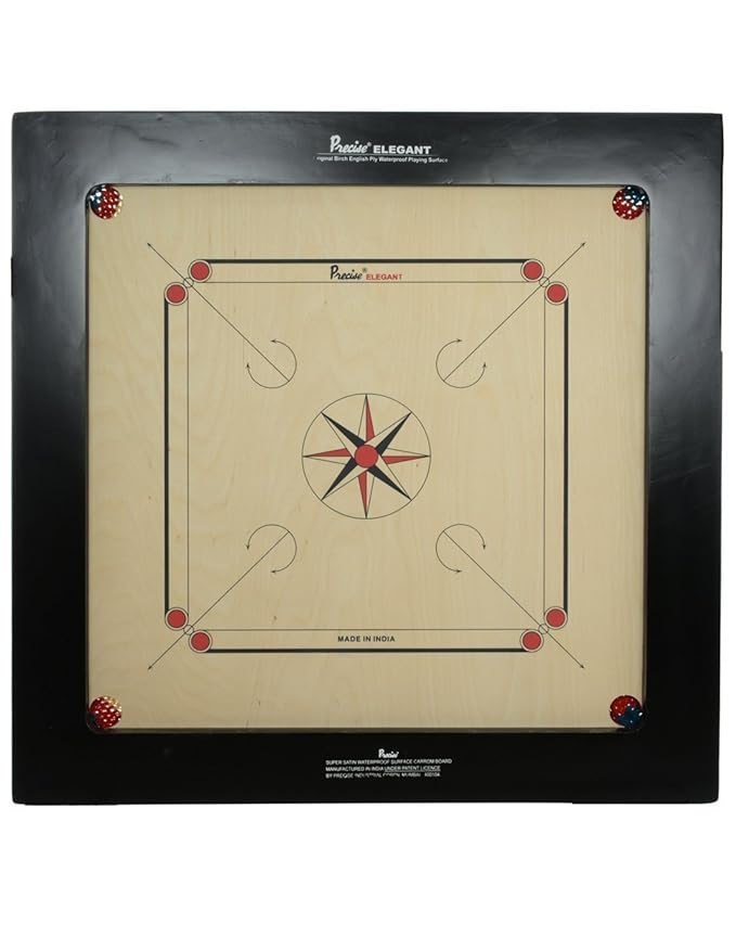 Precise Elegant Champion Carrom Board (16 mm x 30 Inch, Multicolour) for all ages Amazon.in