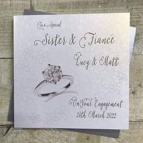 Personalised Handmade Engagement Card by WHITE COTTON CARDS Cover