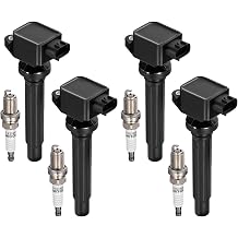 4-Pack UF562 Ignition Coils & 3764 Spark Plugs Kit Compatible with Suzuki Grand Vitara 2006 2007 2008, V6 2.7L - Replaces 3340065J00 5C1785 E1062 & more