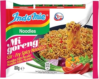 Indomie Noodles Hot And Spicy Mi Goreng 80g - Pack Of 40 Instant Noodles