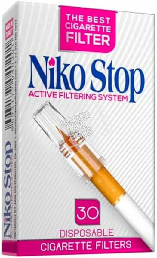 Niko Stop Cigarette Filter 3 Packs 30 Filters Per Pack Total 90 Filters Less Tar and
