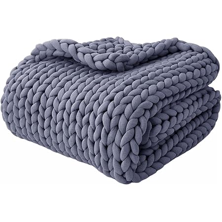 Feluna Grob gestrickte Kuscheldecke - Grobstrick Wolldecke Strickdecke ...