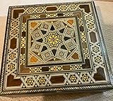  Caja de madera de mosaico grande