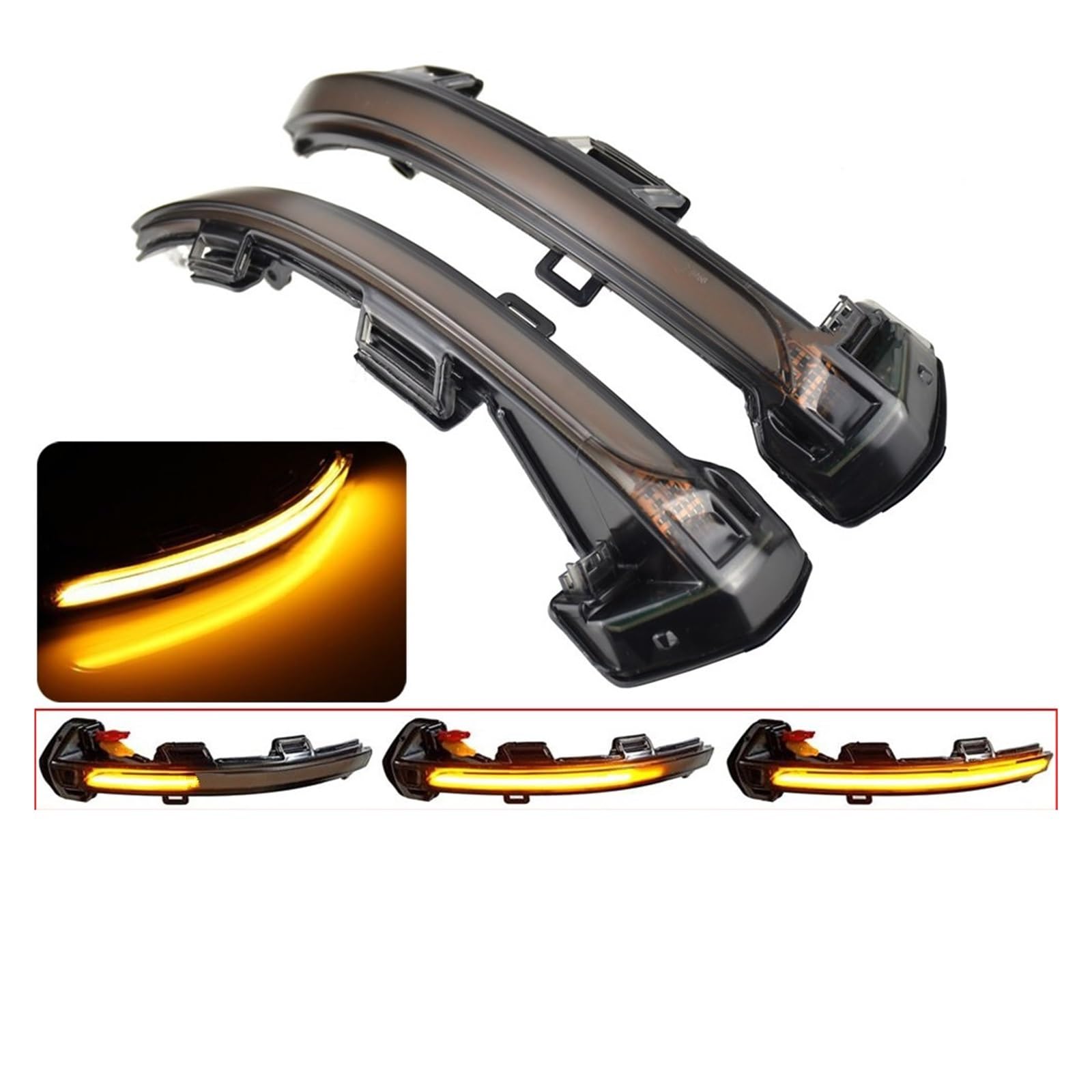 SYLTER Intermitentes AutomóViles 2 Uds Luz LED Intermitente Dinámica Coche Espejo Retrovisor Intermitente Indicador para VW para Passat B8 para Arteon 2015-2019 Intermitente Espejo Lateral