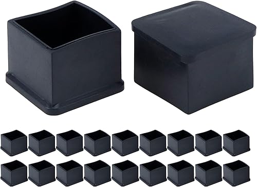 Mcredy Tapas para patas de silla para patas de muebles cuadrados y rectangulares, protectores de suelo, tamaño interior de 1.17 x 1.17 pulgadas