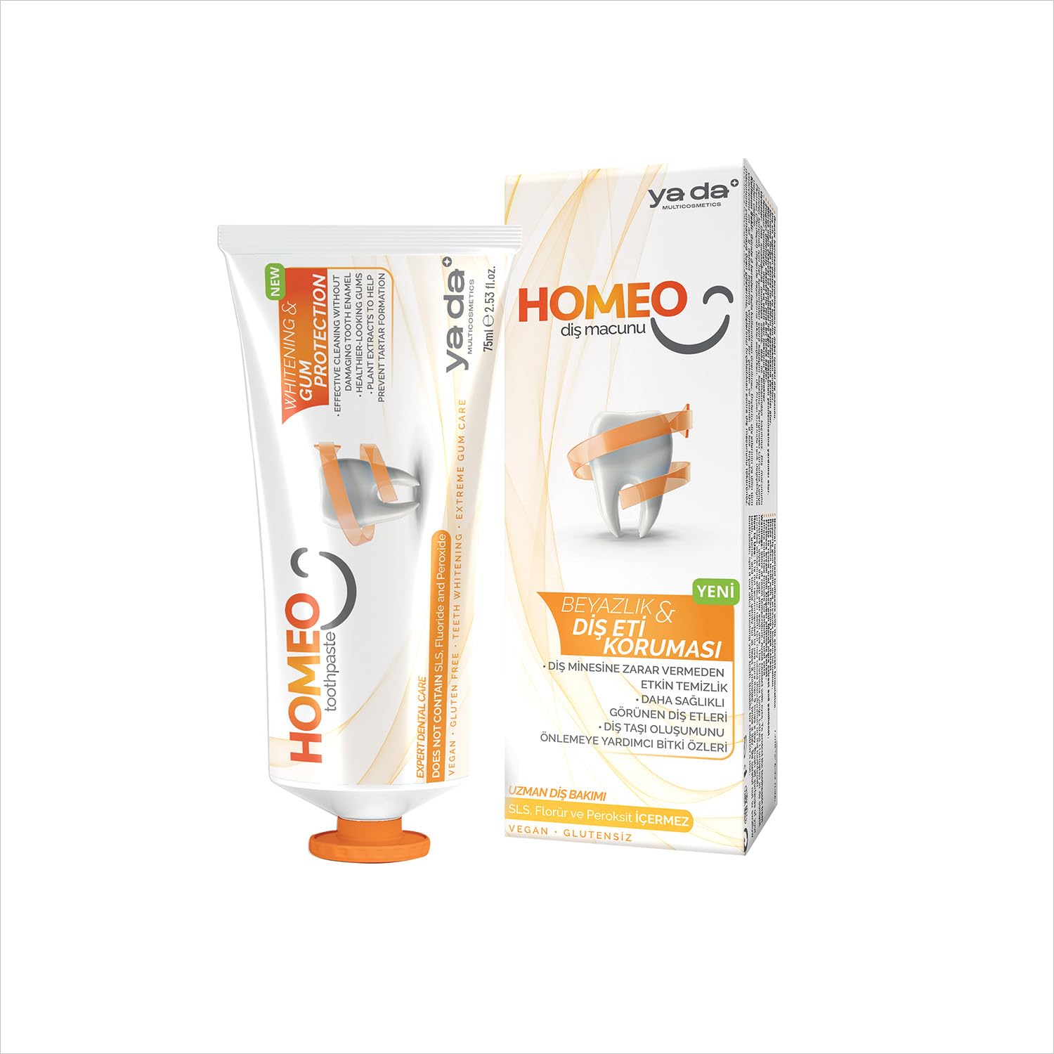 Homeo Bitkisel Diş Macunu | Diş Taşı Oluşumuna Karşı Beyazlatıcı | 75 ml