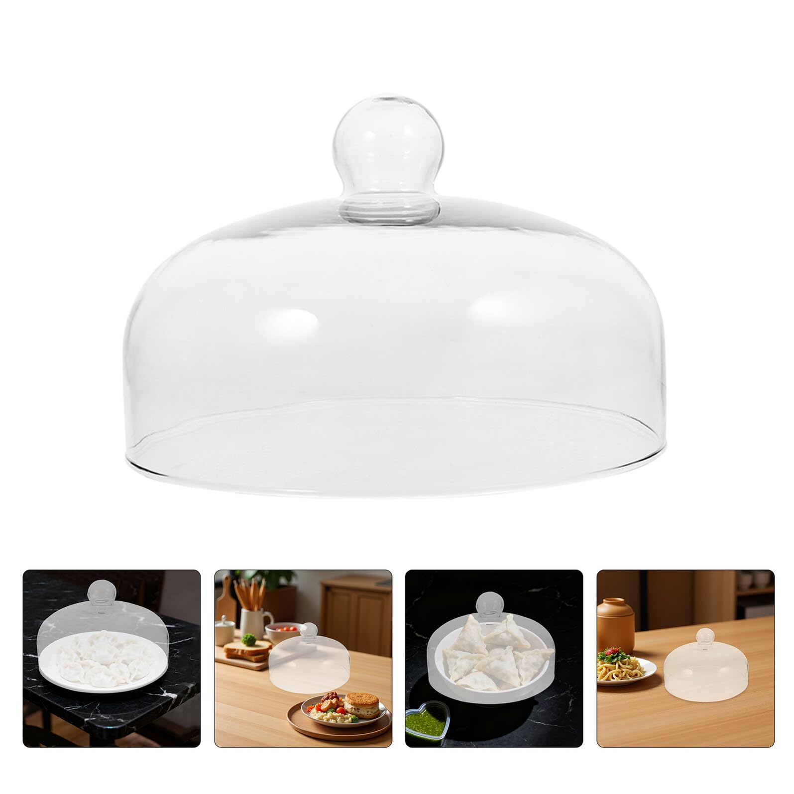 Mobestech Cubierta de Vidrio Fácil Mantenimiento para Microondas Diseño en Forma de Cúpula y Protección Antisalpicaduras para Uso en Cocina y Hogar