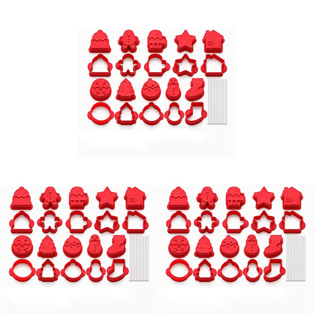 Xmas 10 forme Cookie Cutter Set Gingerbread Snowflake Tree House Christmas
