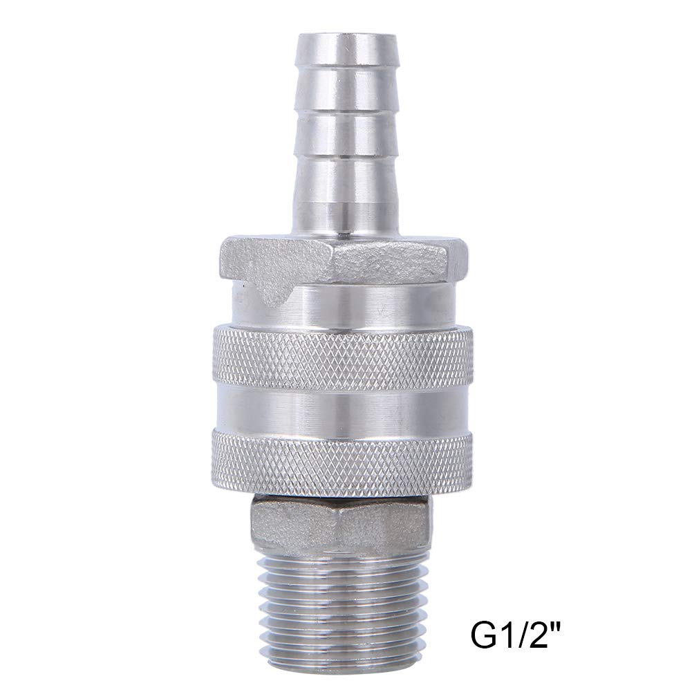 Lot de 4 Raccords Rapides G1/5,1 cm,Facile ? Installer en Acier Inoxydable Durable,Raccords de Tuyau D'Arrosage ? Connexion Rapide,Connecteur Rapide