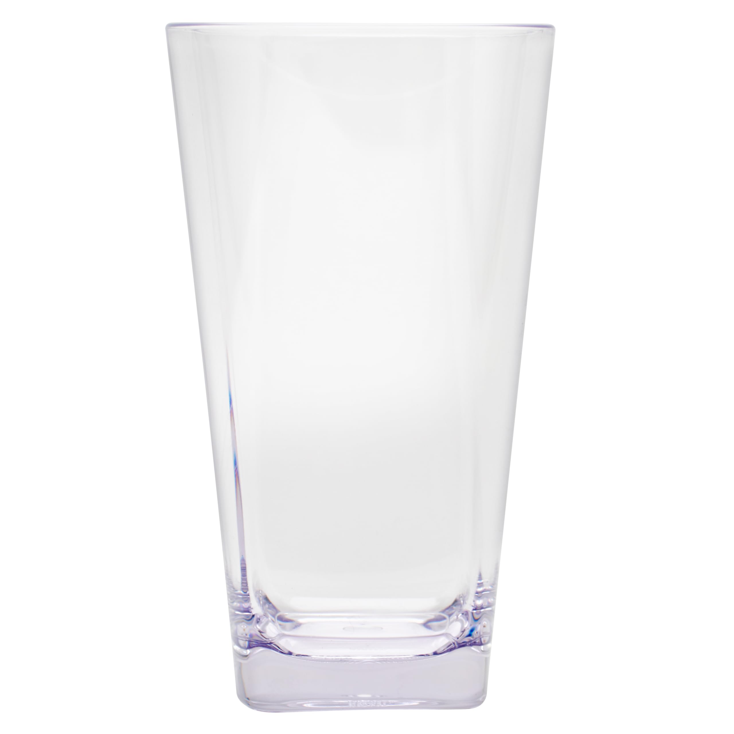 G.E.T. SW-1472-CL Vaso de cerveza de plástico con fondo cuadrado sin BPA, 16 onzas, transparente (juego de 12)