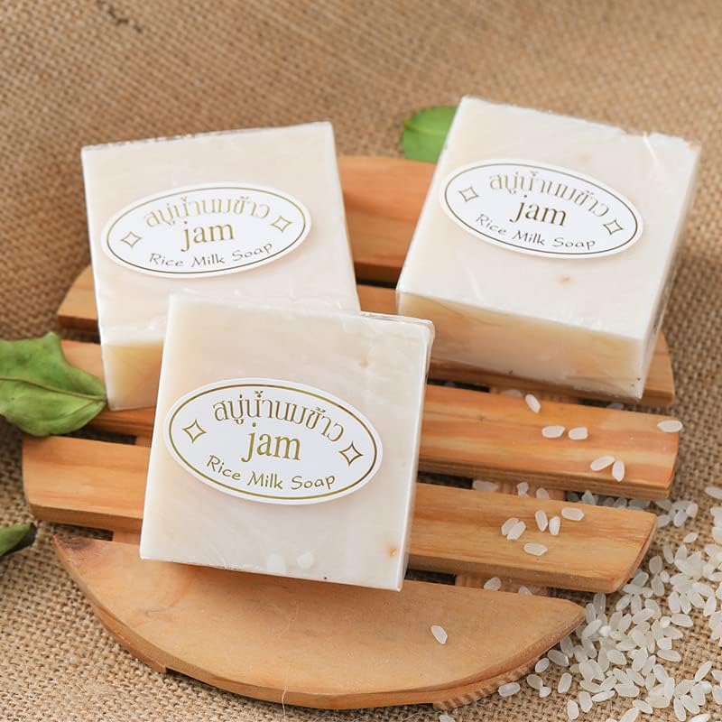 10Pcs Thai Rice Soap 65G Original Handmade Milk Whitening Goat Soap(5Pcs) (5)