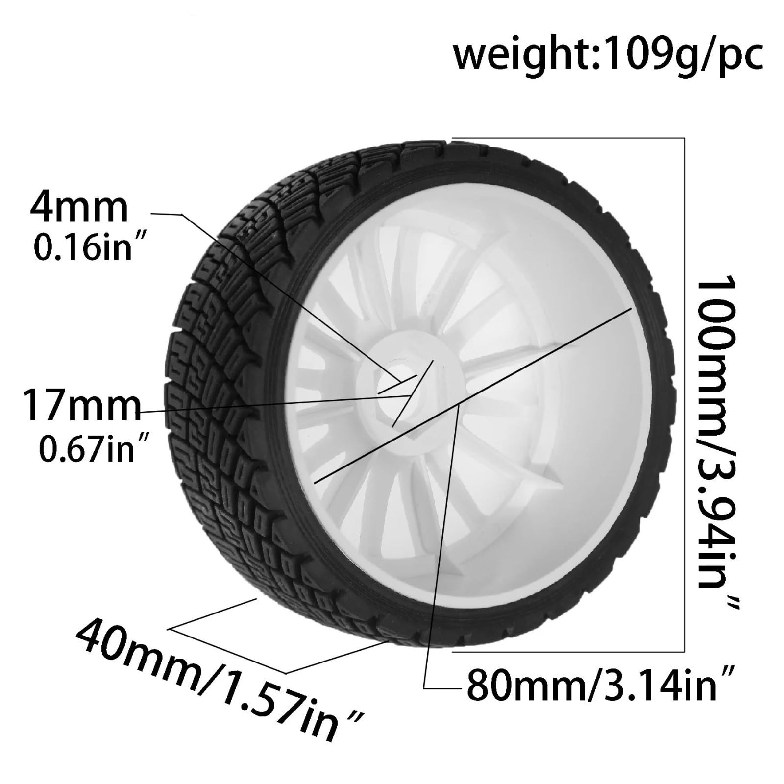 Ruote Pneumatici Per Rally Per Losi Per Kyosho Per VRX 1/8 Auto