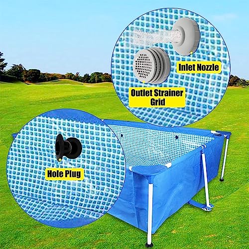 COLEESON Pool Water Jet Connector Kit, 25022E Swimming Pool Nozzle Hose Connection with Outlet Strainer Grid, Inlet Nozzle and Hole Plug with 1.25 Inch Fittings, Pool Accessories (A) - Image 2
