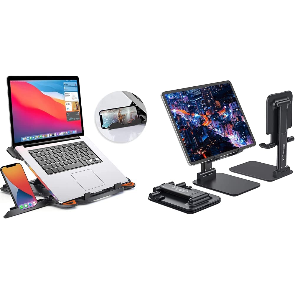 STRIFF Laptop Stand Adjustable Laptop Computer Stand & Foldable Tablet
