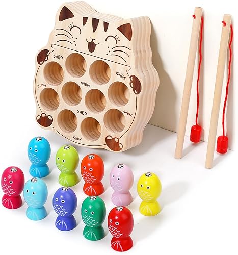 Miniatura 5 de Juguete Montessori de madera para niños de 1, 2, 3 años, educativa preescolar, coordinación de ojos y manos, juguete de aprendizaje para niños