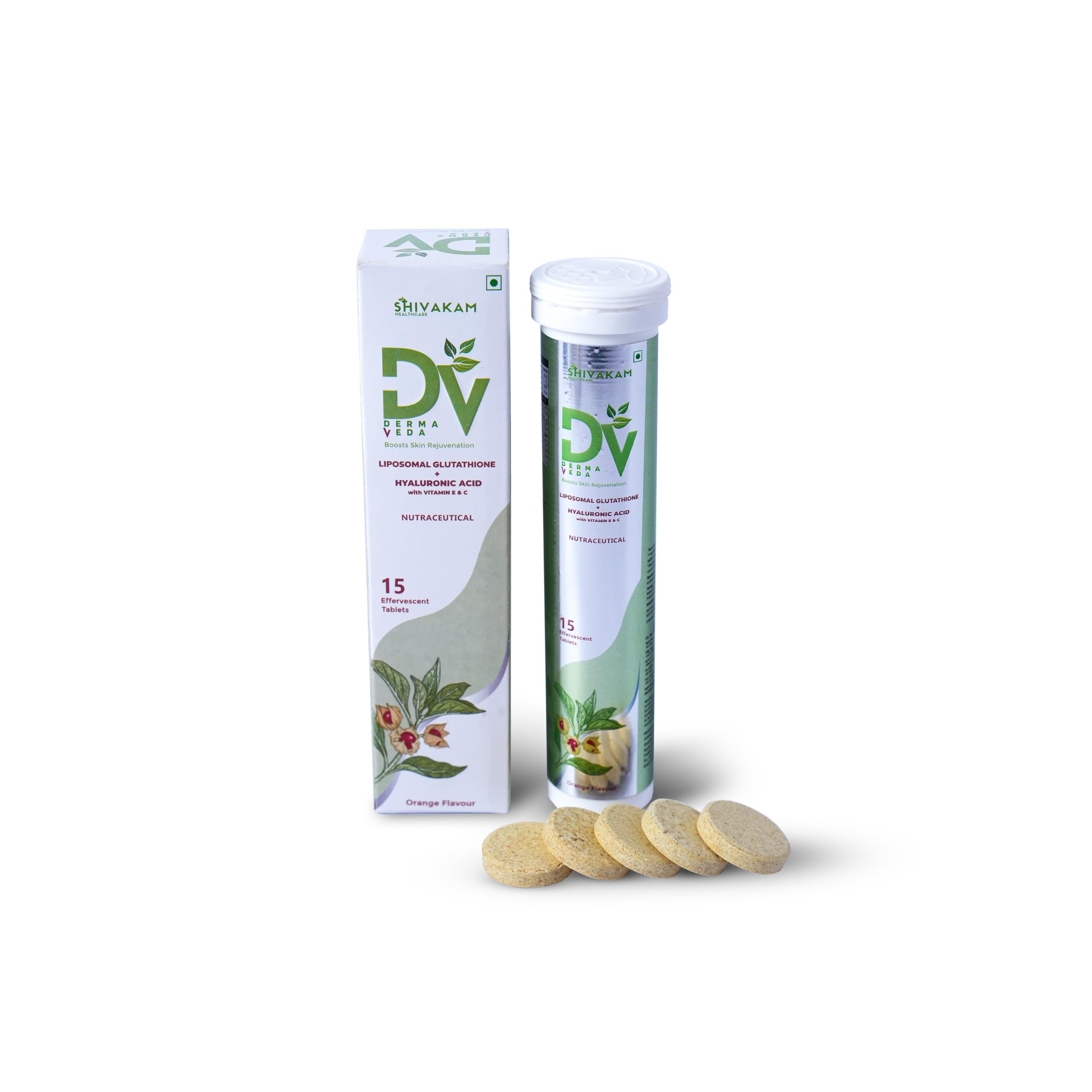 Derma Veda | Liposomal Glutathione Effervescent Tablets for Skin Brightening & Hydration | 15 Orange Flavour Tablets with Vitamin C, Hyaluronic Acid & ... Derma Veda | Liposomal Glutathione Effervescent Tablets for Skin Brightening & Hydration | 15 Orange Flavour Tablets with Vitamin C, Hyaluronic Acid & ...