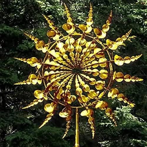 SUOMO Magical Metal Windmill, 3D Metal Wind Sculptures Spinners, Magic Metal Kinetic Sculpture Wind Catchers - Image 4