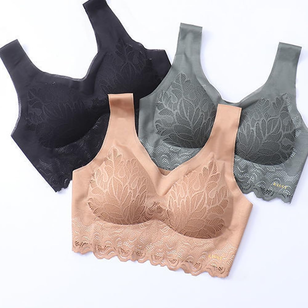 [Olier] ブラジャー ショーツ セット レース 上下セット シームレスブラ ノンワイヤーブラ スポーツブラ ナイトブラ ブラジ