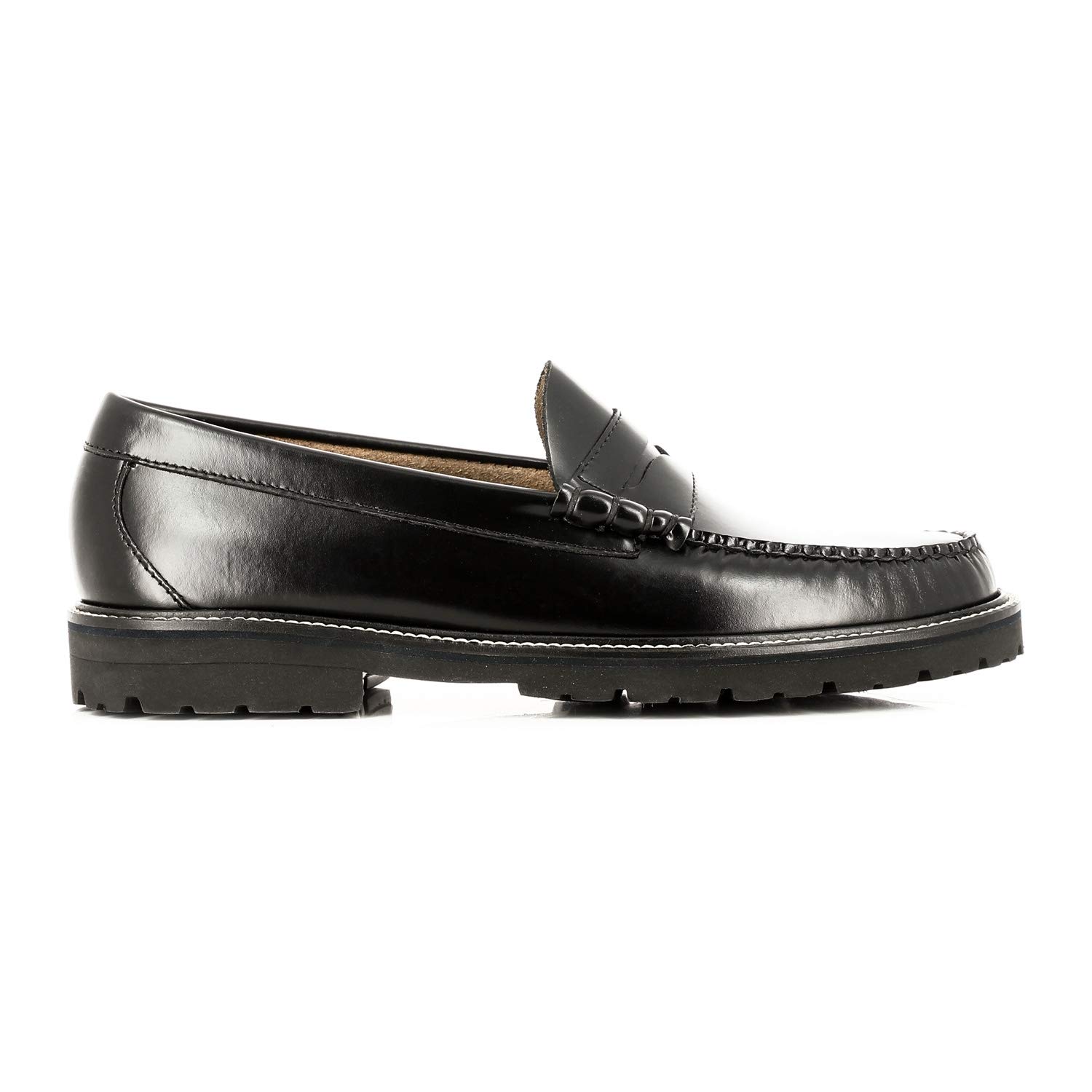 G.H. Bass & Co. Weejuns II 90s Larson Moc Penny Loafers Black Leather - 9 UK