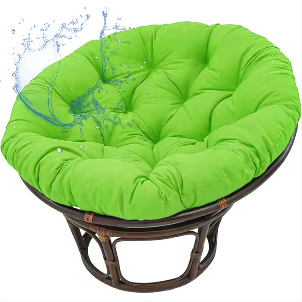 Aocase Versatile Waterproof Thick Papasan Chair Replacement Cushion Egg Chair Pad, Washable Round Hanging Basket Seat Cushion Replacement for Garden, Patio, Living Room Home,NO06,50×50cm
