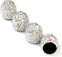 Vista 1 de Tapas de vástago de válvula de neumático de automóvil, 4 tapas universales para válvulas de aire de neumáticos, tapas de válvulas de neumáticos