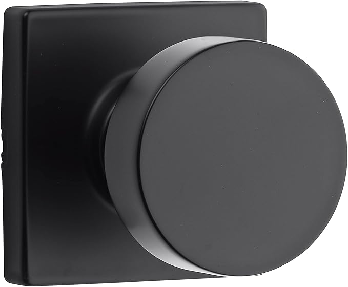 Weiser Cambie Matte Black Door Knob, Interior Door Handles/Passage