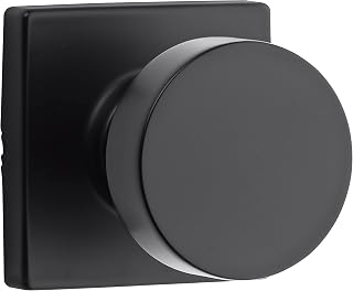 Weiser Cambie Matte Black Door Knob, Interior Door Handles/Passage Knobs for Hall and Closet Door, Non-locking Hall/Closet Door Handle, Modern Home Décor