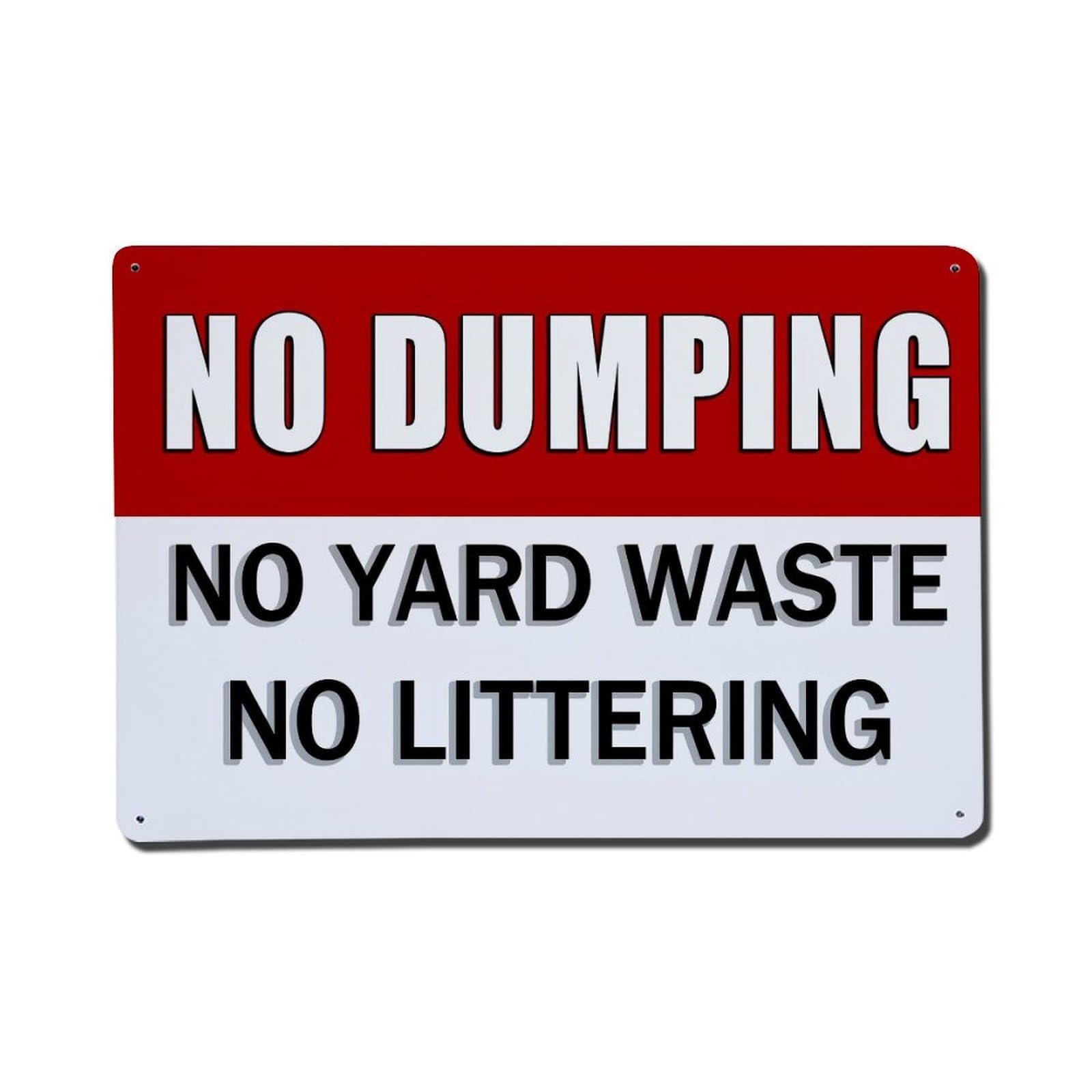 Nestemfo Vintage No Dumping No Yard Waste Tin Sign Metal Sign, Living Room,Bar, Home, Bedroom Wall Decor,Retro Metal Poster 8X12 Inches