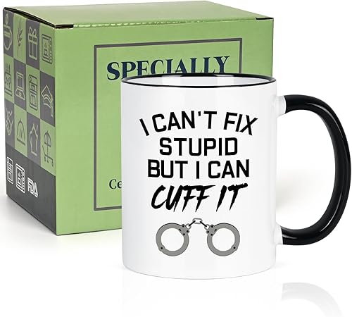 Miniatura 8 de Cabtnca Regalos de policía para hombres y mujeres, regalos de oficial de policía, taza de policía, regalos divertidos de policía para él, regalos de