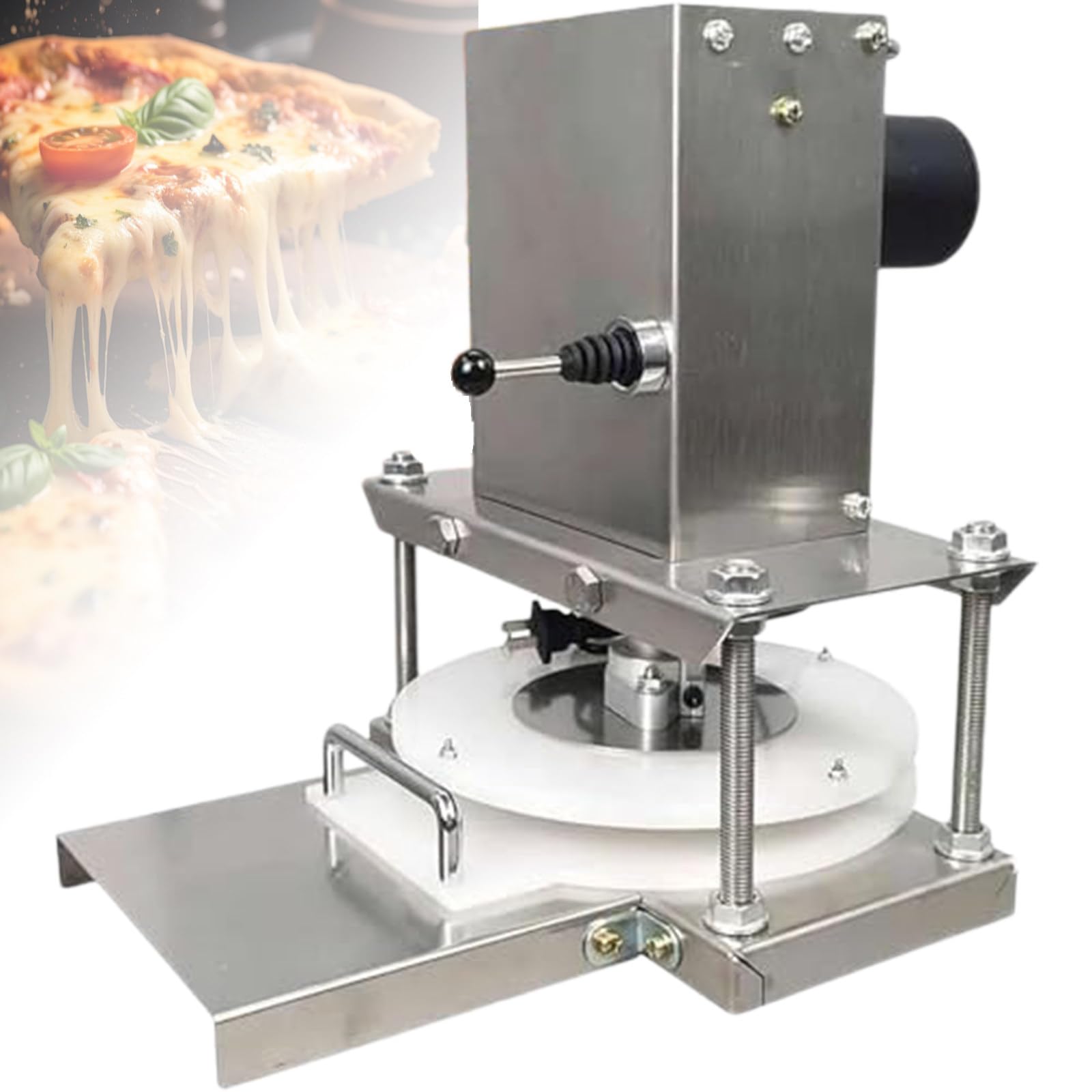 Sjyclaviger Stainless Steel Pizza Press, Electric Dough Press, Pizza Former Machine, Dough Flattener, 8, 6inch Manual Pizza Dough Pastry Press Machine, For Pressing Pizza Hand-Held Cakes